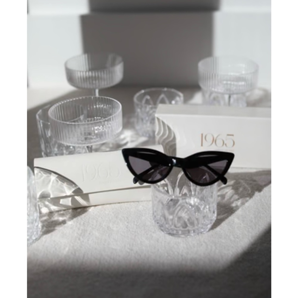 Brand new, never worn in the case. Black cat eye sunglasses. - Picture 3 of 5